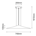 Lampa wisząca żyrandol do salonu  Brito- platyna ø 74cm 5068 