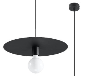 Lampa wisząca FLAVIO czarna na E27 do salonu SL.0853 SOLLUX LIGHTING