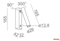 Lampa do sypialni z wyłącznikiem PET micro R switch LED kinkiet czarny 26508-M927-F3-00-12 AQFORM