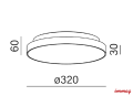 Lampa sufitowa plafon BLOS round distance IP54 LED hermetic M930 natynkowy biały 47019-M930-D9-00-13 AQFORM