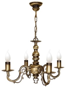 Lampa wisząca  Antares żyrandol 4 - punktowy - patyna O1314/W4 LEMIR