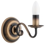 Velita kinkiet świecznikowy 1-punktowy - patyna O3480 K1 PAT LEMIR