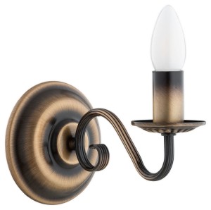 Velita kinkiet świecznikowy 1-punktowy - patyna O3480 K1 PAT LEMIR