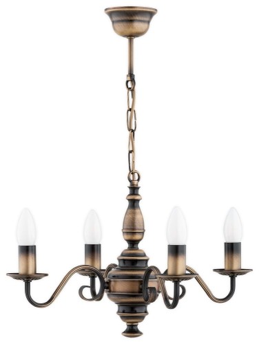 Velita żyrandol świecznikowy 4-punktowy - patyna O3484 W4 PAT LEMIR   O3484 W4 PAT.jpg