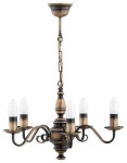  Velita żyrandol świecznikowy 5-punktowy - patyna O3485 W5 PAT LEMIR