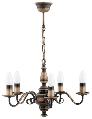 O3 Velita żyrandol świecznikowy 5-punktowy - patyna O3485 W5 PAT LEMIR 485 W5 PAT.jpg