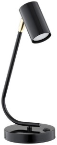Lampa do czytania  Idun lampka stołowa 1-punktowa - czarny połysk + złoty O3158 L1 CZA LEMIR