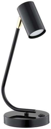 Lampa do czytania  Idun lampka stołowa 1-punktowa - czarny połysk + złoty O3158 L1 CZA LEMIR