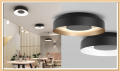 Lampa plafon MAXI RING dot LED M930 Phase-Control natynkowy czarny-złoty 47027-M930-DG-PH-12 Aqform