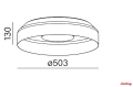 Lampa plafon MAXI RING dot LED M930 Phase-Control natynkowy czarny+biały 47027-M930-DW-PH-12 AQFORM