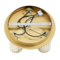 Lampa plafon 30 cm mosiądz szkło ryflowane tubki HAMPTON 6304  ARGON