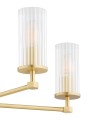 ARGON lampa wisząca żyrandol mosiądz szkło ryflowane 62cm HAMPTON 2177 