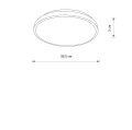 Lampa łazienkowa, plafon AGNES ROUND LED PRO WHITE 22W 3000K IP44  10977 NOWODVORSKI