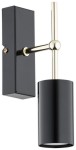 Lampa Frigga kinkiet 1-punktowy - czarny połysk + złoty O3140 K1 CZA  Lemir