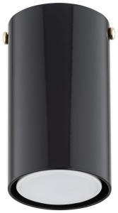 Lampa tubka Frigga spot 1-punktowy - czarny połysk + złoty O3143 P1 CZA Lemir 