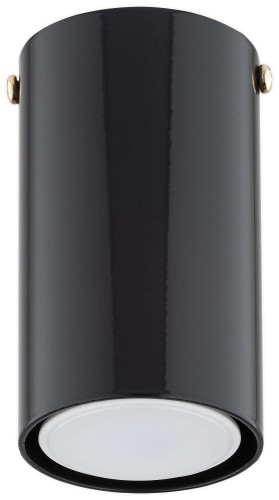 Lampa tubka Frigga spot 1-punktowy - czarny połysk + złoty O3143 P1 CZA Lemir