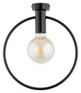 Lampa Tezor plafon 1-punktowy - czarny połysk O2951 P1 CZA  Lemir