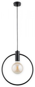 Lampa wisząca Tezor zwis 1-punktowy - czarny połysk O2951 W1 CZA Lemir