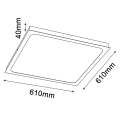 Plafon LED HIKA 60W BIAŁA struktura 4000K 60cmx60cm 1059 