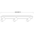 Lampa na listwie Spot Parma 3 3xGU10 + 1xLED CCT czarny LP-0612/3WS BK