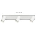 Lampa reflektorki Spot Parma 3 3xGU10 + 1xLED CCT biały LP-0612/3WS WH