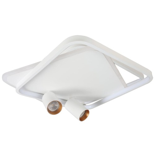 Lampa sufitowa Plafon Parma 2 2xGU10 + 1xLED CCT biały kwadrat LP-0612/2C Square WH