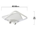 Lampa sufitowa Plafon Parma 2 2xGU10 + 1xLED CCT biały kwadrat LP-0612/2C Square WH