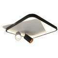 Lampa sufitowa Plafon Parma 2 2xGU10 + 1xLED CCT kwadrat czarny LP-0612/2C Square BK