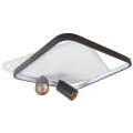 Lampa sufitowa Plafon Parma 2 2xGU10 + 1xLED CCT kwadrat czarny LP-0612/2C Square BK