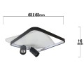 Lampa sufitowa Plafon Parma 2 2xGU10 + 1xLED CCT kwadrat czarny LP-0612/2C Square BK