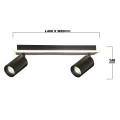 Reflektorki na listwie lampa Spot Parma 2 2xGU10 + 1xLED CCT czarny LP-0612/2WS BK