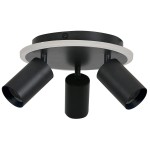 Reflektorki Plafon Parma 3xGU10 + 1xLED CCT czarna LP-0612/3C Round BK