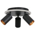 Reflektorki Plafon Parma 3xGU10 + 1xLED CCT czarna LP-0612/3C Round BK