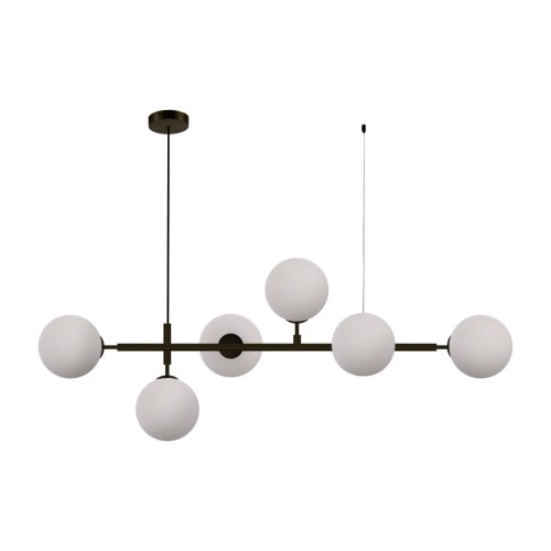 Żyrandol lampa wisząca Alisa 6xE14 czarna/biała LP-005/6P BK/WH