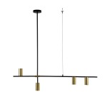 Lampa wisząca żyrandol Arizona 4xGU10 czarno/złota LP-074/4PL BK/GD