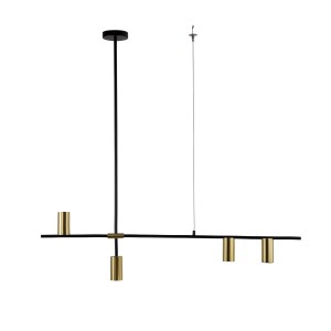 Lampa wisząca żyrandol Arizona 4xGU10 czarno/złota LP-074/4PL BK/GD