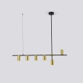 Lampa wisząca żyrandol Arizona 6xGU10 czarno/złota LP-074/6PL BK/GD