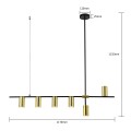 Lampa wisząca żyrandol Arizona 6xGU10 czarno/złota LP-074/6PL BK/GD