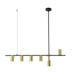 Lampa wisząca żyrandol Arizona 6xGU10 czarno/złota LP-074/6PL BK/GD