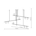 Lampa wisząca żyrandol  Arizona 9xGU10 czarno/złota LP-074/9PL BK/GD