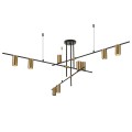 Lampa wisząca żyrandol  Arizona 9xGU10 czarno/złota LP-074/9PL BK/GD