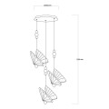 Lampa wisząca Mariposa 3xLED motyle w salonie  CCT LP-1715/3P 