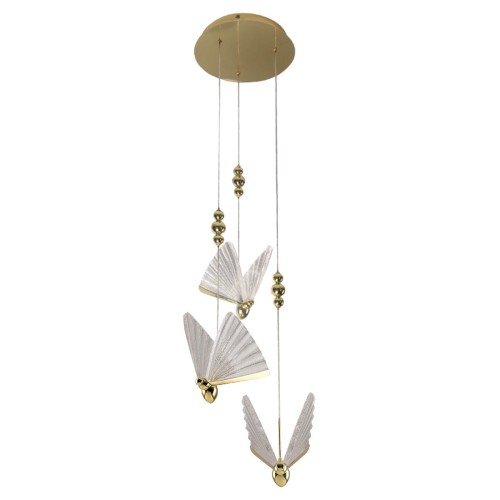 Lampa wisząca Mariposa 3xLED motyle w salonie  CCT LP-1715/3P