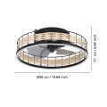 Wentylator sufitowy z regulowanym oświetleniem LED FRANA  35148 Eglo
