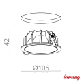 Lampa do zabudowy SIRCA 10 LED M930 59° wpuszczany czarny 37988-M930-WB-00-12 Aqform