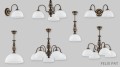 Lampa wisząca Felix zwis duży 1-punktowy - patyna - biały alabaster O3197 W1 PAT Lemir
