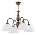Lampa wisząca Felix żyrandol 4-punktowy - patyna - biały alabaster O3194 W4 PAT Lemir