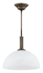 Lampa Delos zwis duży 1-punktowy - patyna - biały alabaster O3387 W1 PAT