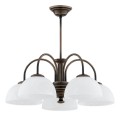 Lampa wiszaca  Delos żyrandol 5-punktowy - patyna - biały alabaster O3385 W5 PAT Lemir