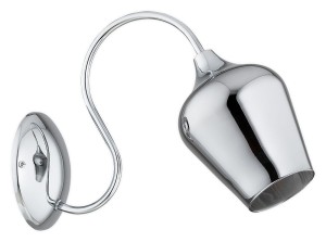 Lampa na ścianę Julia kinkiet 1-punktowy - chrom - grafitowy półprzezroczysty O3560 K1 CH Lemir